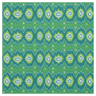 Green Ikat Linen Fabric