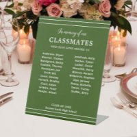 Green In Memory Of Classmates Names Class Reunion