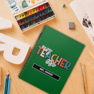 Green in my teacher era quote  notebook