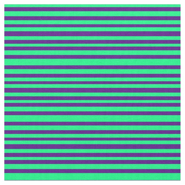 Green & Indigo Coloured Pattern Fabric (Close Up)