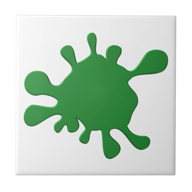Green ink blot tile (Front)