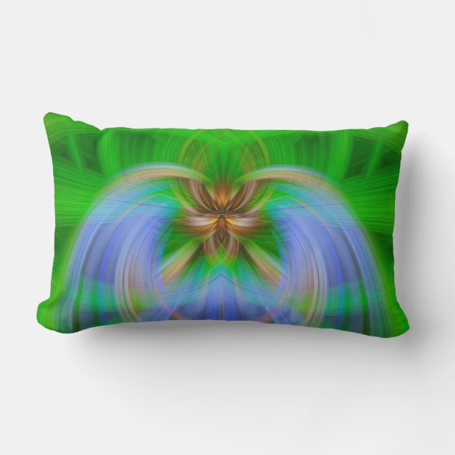 Green Intricacy  Lumbar Cushion (Front)