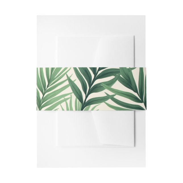 green  invitation belly band (Front Example)