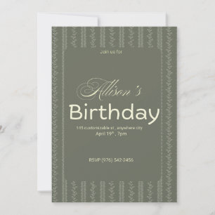 Green invitation - moody/dark