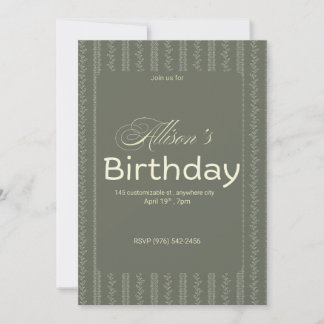 Green invitation - moody/dark