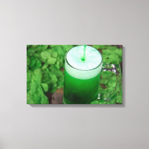 Green Irish Beer Canvas Print