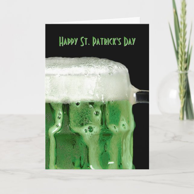 Green Irish beer Card (Front)