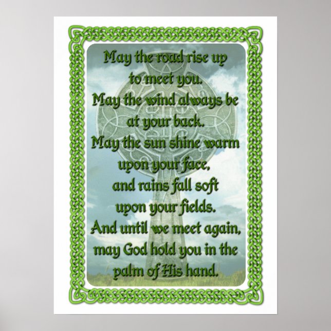 Green Irish Blessing Poster (Front)