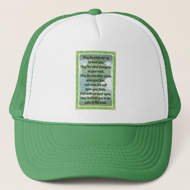 Green Irish Blessing Trucker Hat (Front)