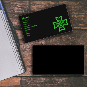Green Irish Celtic Knot Business Card