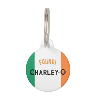 Green Irish Circle Pet Tag