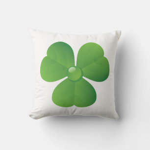 Green Irish clover St. Patrick's Day Cushion