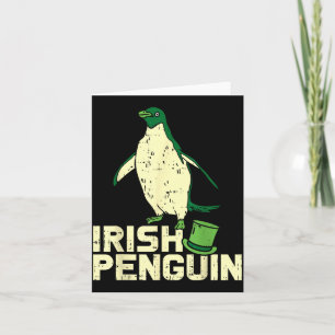 Green Irish Penguin Cute St Patricks Day Animal Lo Card