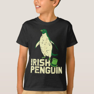 Green Irish Penguin Cute St Patricks Day Animal Lo T-Shirt
