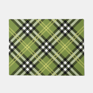 Green Irish Plaid Pattern Doormat