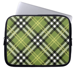 Green Irish Plaid Pattern Laptop Sleeve
