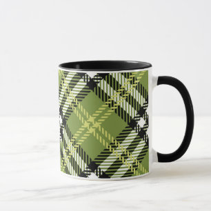 Green Irish Plaid Pattern Mug
