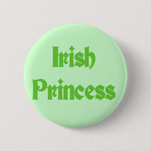 Green Irish Princess Tshirts and Gifts 6 Cm Round Badge