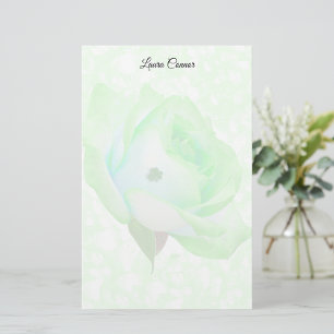 Green Irish Rose Stationery