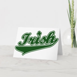 Green Irish Shamrock Card