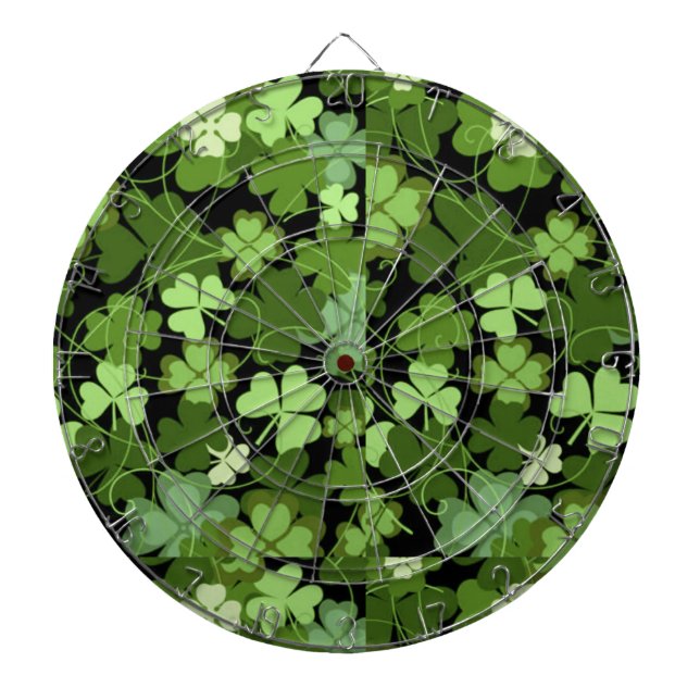 Green Irish Shamrock Dartboard (Front)