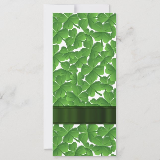 Green Irish shamrocks personalised (Front)
