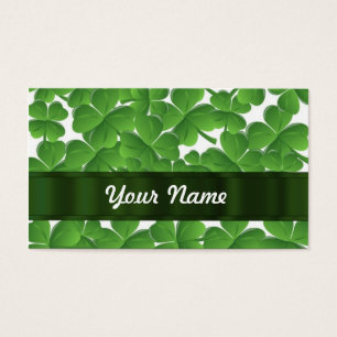 Green Irish shamrocks personalised