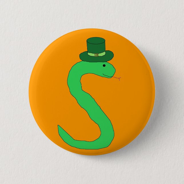 Green Irish Snake pin (Front)
