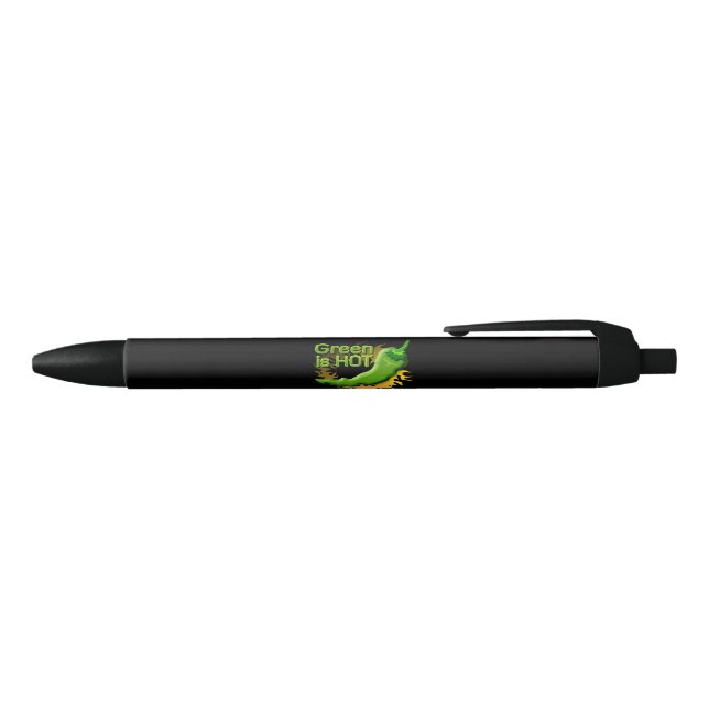 Green is HOT Black Ink Pen (Top)