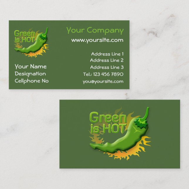 Green is HOT Business Card (Front/Back)