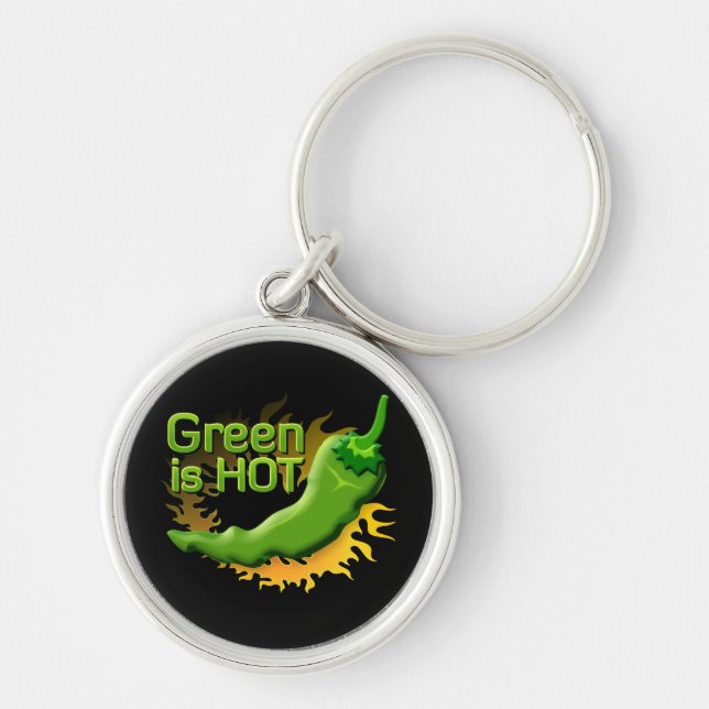 Green is HOT Key Ring (Front)