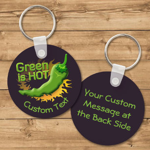 Green is HOT Keychain