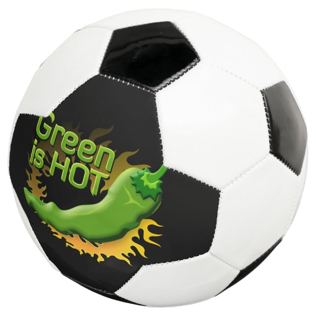 Green is HOT Soccer Ball (Three Quarter)