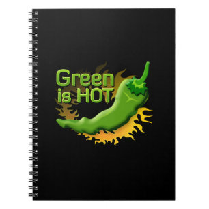 Green is HOT Spiral Notebook