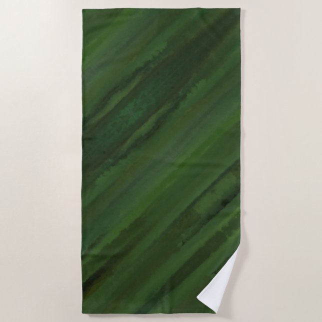 Green Is My Favourite Colour Beach Towel (Front)