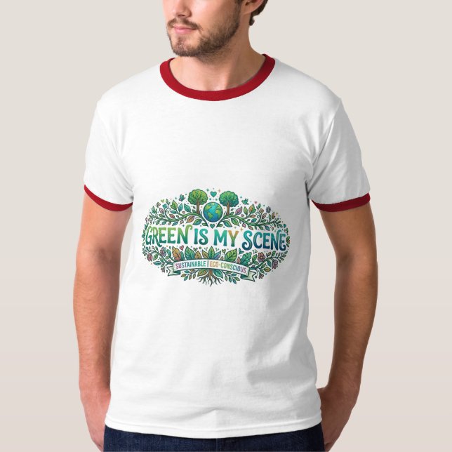 Green Is My Scene. T-Shirt (Front)