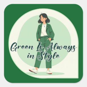 Green Is My Vibe Shirt – St Patrick’s Autocolante Square Sticker