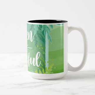 Green is Peaceful Two-Tone Coffee Mug