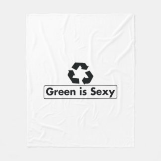 Green is sexy fleece blanket