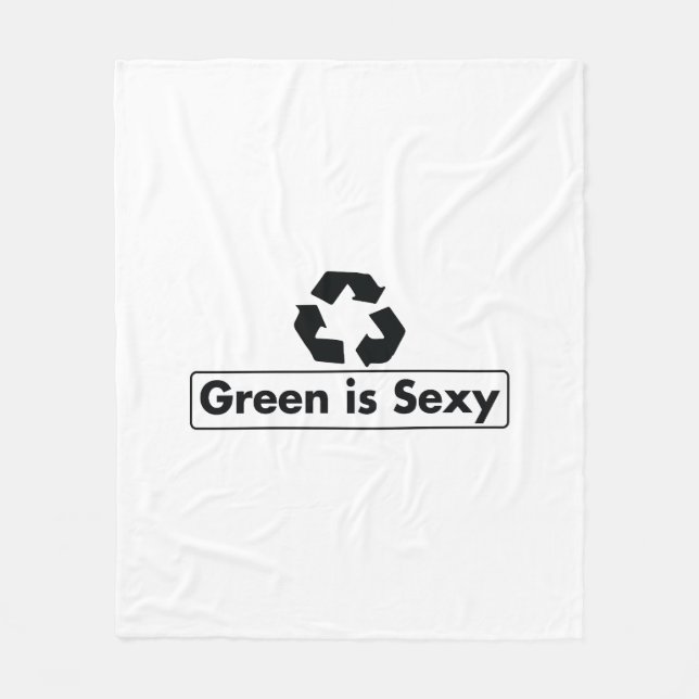 Green is sexy fleece blanket (Front)