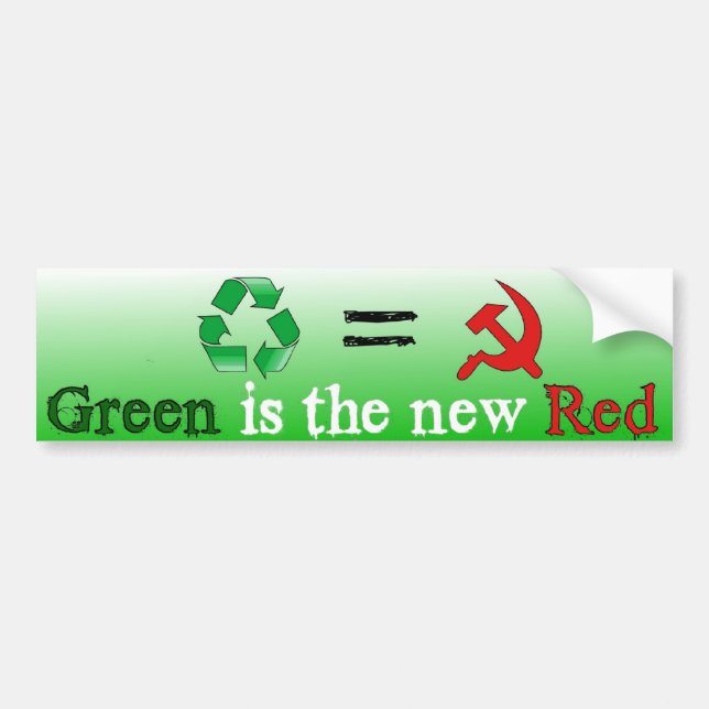 Green is the new Red Bumper Sticker (Front)