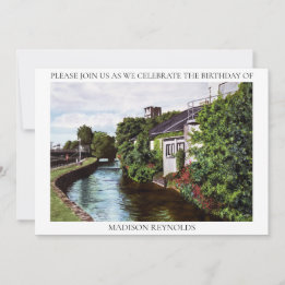 Green Island Illustration Invitation