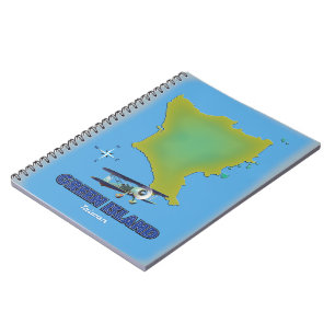 Green Island Taiwan travel poster. Notebook