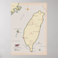 Green Island Taiwan travel poster.