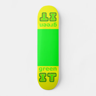 green IT The MUSEUM gibsphotoart Skateboard