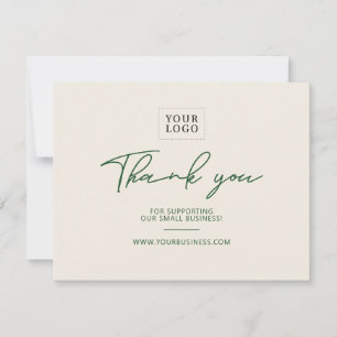 Green & Ivory Lettering Business Package Thank You