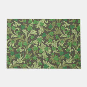 Green Ivy and Acanthus Leaves Garden  Mat