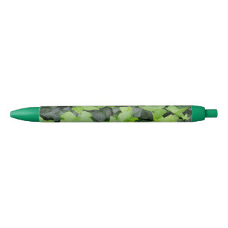 Green Ivy Botanical Print Black Ink Pen