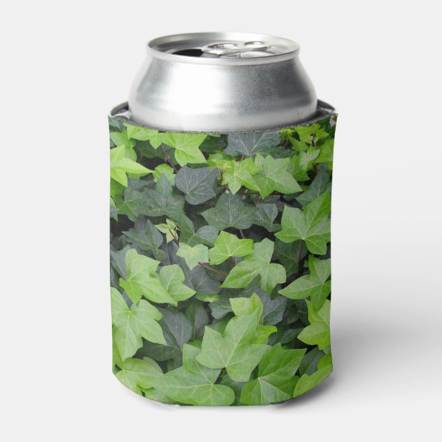 Green Ivy Botanical Print Can Cooler (Can Front)
