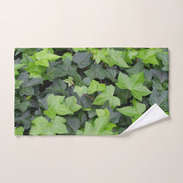 Green Ivy Botanical Print Hand Towel (Hand Towel)